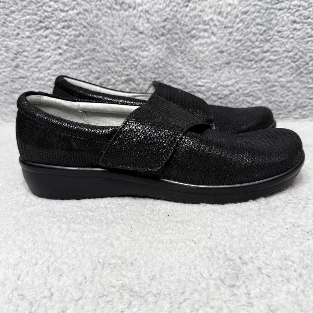 Alegria Lauryn Womens Size 40 US 9.5-10 Slip On Clogs Shoes Black Leather Strap